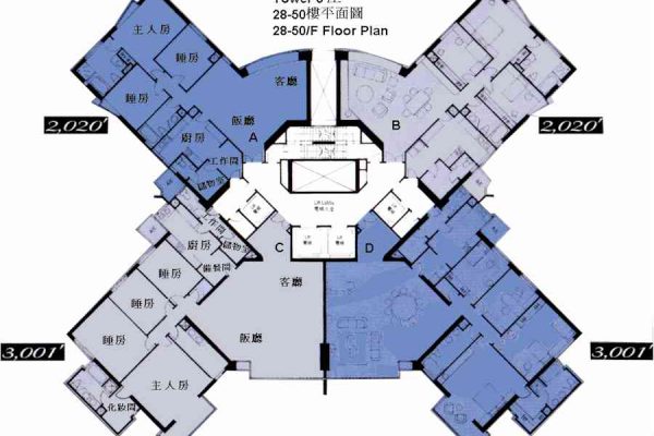 tregunter-tower-3-floor-plan-28-50-floor-14-tregunter-path-地利根德閣-地利根德里 14號-estate-building-image-mid-levels-central-district-中半山區-hong-kong-properties-for-rent-for-sale-jade-land-properties-real-estate-agent-翡翠島