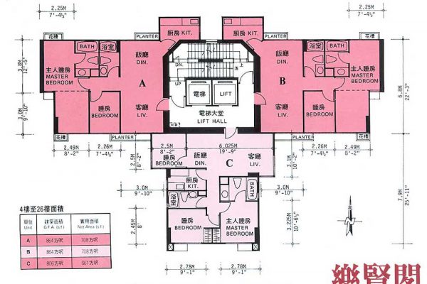 Rowen-Court-floor-plan-25-Babington-Path-樂賢閣-平面圖-巴丙頓道 25號-estate-building-image-mid-levels-west-district-西半山區-hong-kong-properties-for-rent-for-sale-jade-land-properties-real-estate-agent-翡翠島