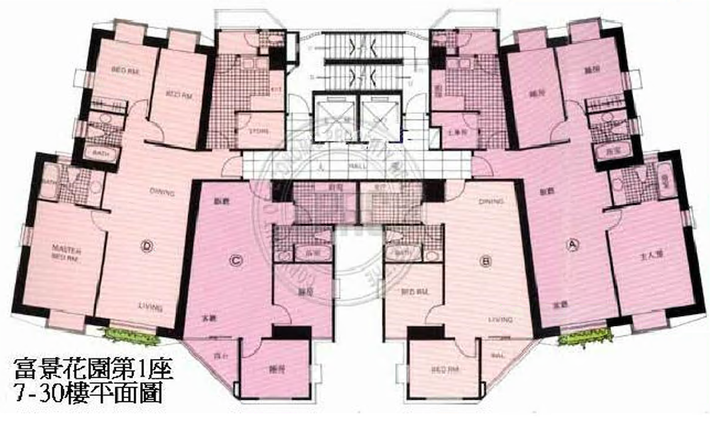 Scenic-Heights-floor-plan-58-A-B-Conduit-Road -富景花園-干德道 58A號-干德道 58B號-estate-building-image-mid-levels-west-district-西半山區-hong-kong-properties-for-rent-for-sale-jade-land-properties-real-estate-agent-翡翠島